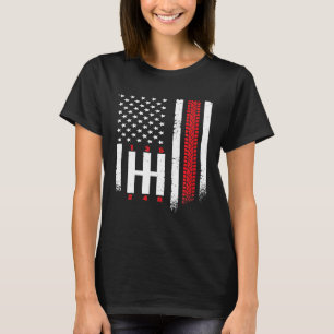 Camiseta Shift Mechans Race Car Bandera Americana Julio 4