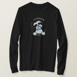 Camiseta Shih negro/blanco Tzu IAAM