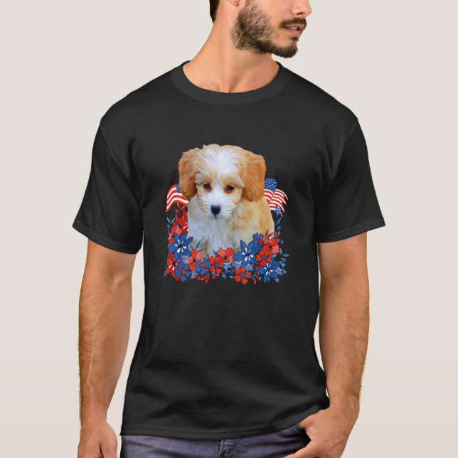 Camiseta Shih Poo Dog Feliz Día de la Independencia 4 de Ju (Anverso)