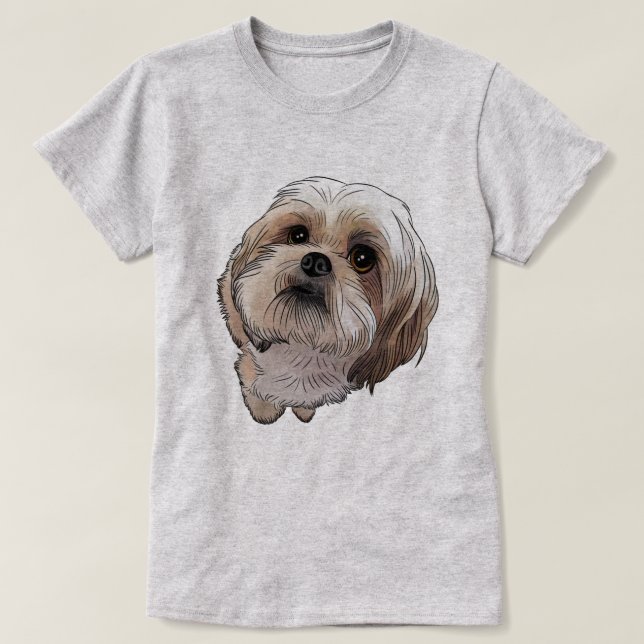 Camiseta Shih Tzu (Diseño del anverso)