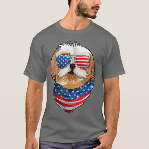 Camiseta Shih Tzu American Flag s, Fourth Of July Patriotic