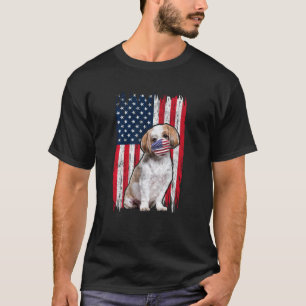 Camiseta Shih Tzu Bandera Estadounidense Porta Cara Máscara