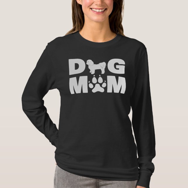 Camiseta Shih Tzu Breve Clip Para El Día De La Madre Perra (Anverso)