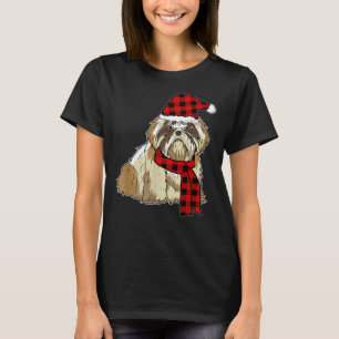 Camiseta Shih Tzu Buffalo Navidades de perros con trapo