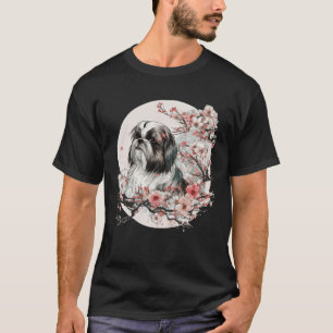 Camiseta Shih Tzu Cherry Blossom Perro Raza Sakura Japonesa