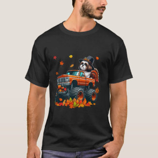 Camiseta Shih Tzu Cosplay Turquía en Monster Truck Thanksgi