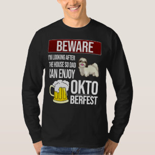Camiseta Shih Tzu Cuidado Con Que Cuido La Casa Así Que Da