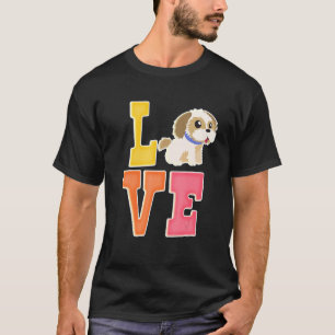 Camiseta Shih Tzu Dog Cute Valentine Puppy