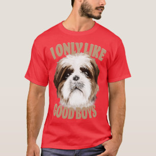 Camiseta Shih Tzu Dog Lover Solo Me Gustan Los Buenos Chico