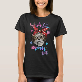 Camiseta Shih tzu Dog Mom Puppy Mom
