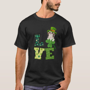 Camiseta Shih Tzu Dog Shamrock St Patricks Day Funny Irish
