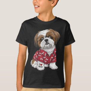 Camiseta Shih Tzu Dog Shih Tzu Mom I Love Mom Tattoo