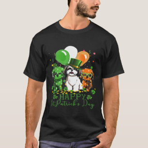 Camiseta Shih Tzu Dogs Feliz Día de San Patricio