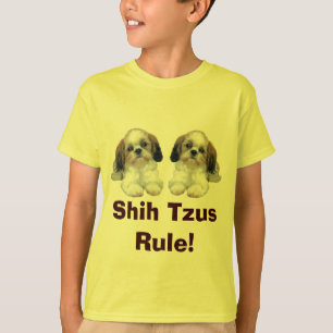 Camiseta Shih Tzu embroma regla de los perritos de la