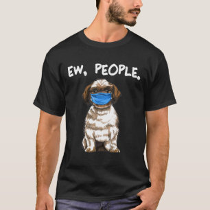 Camiseta Shih Tzu Ew People Dog Con Máscara De Cara