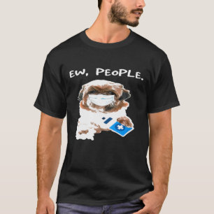 Camiseta Shih Tzu Ew People Dog Con Una Máscara De Cara