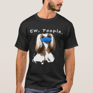 Camiseta Shih Tzu Ew People Dog Con Una Máscara De Cara Per