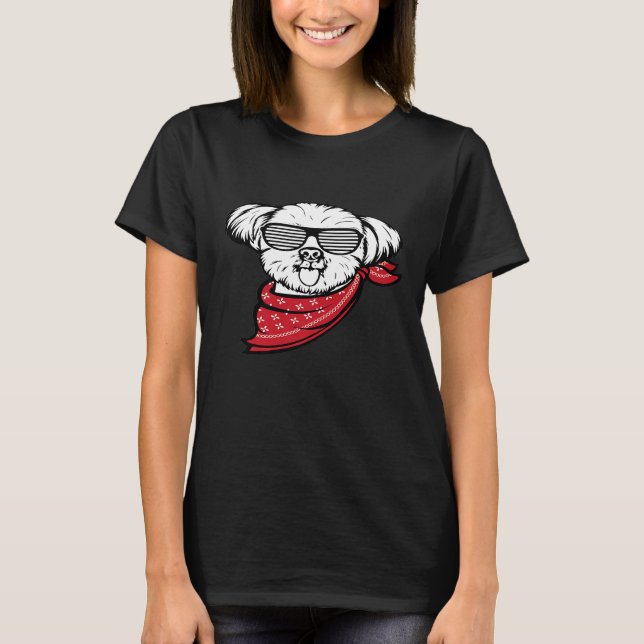 Camiseta Shih Tzu Face Shutter Glasses (Anverso)