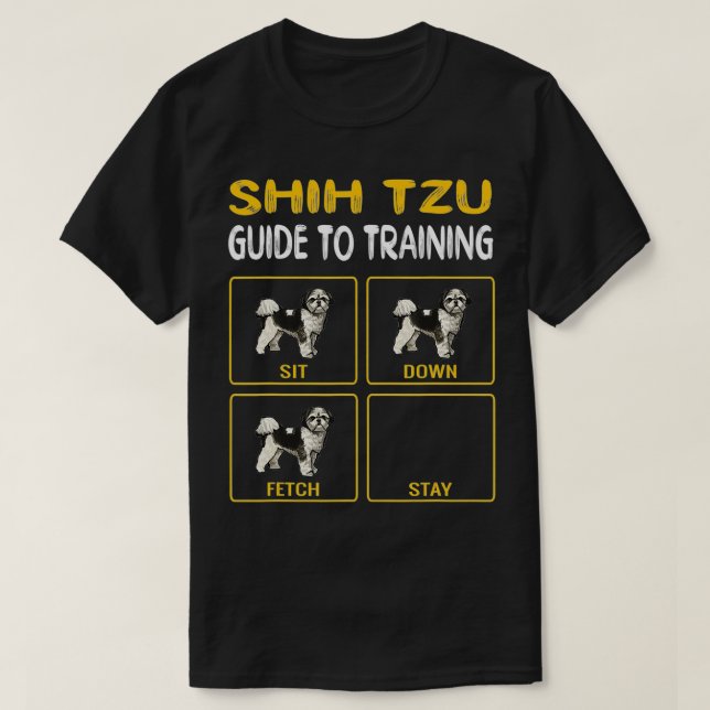 Camiseta Shih Tzu Guide To Training Dog Obedience  (Diseño del anverso)