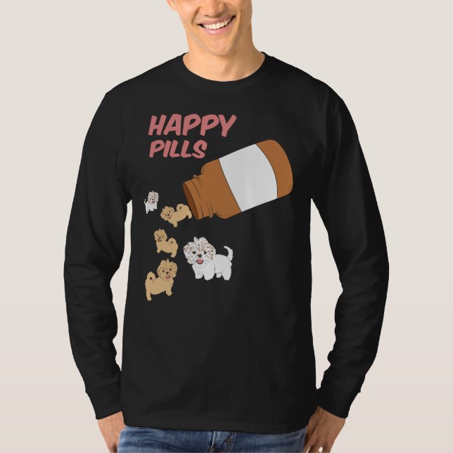 Camiseta Shih Tzu Happy Pills Shih Tzu Dog (Anverso)