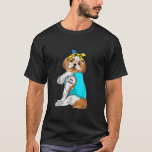 Camiseta Shih Tzu I Love Ukraine Flag Perder P