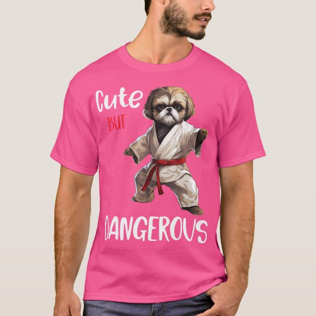 Camiseta Shih Tzu Karate Kung Fu Boys Gi (Anverso)