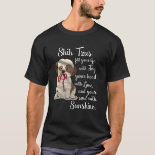 Camiseta Shih Tzu Llena Tu Vida Con Alegría