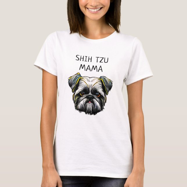 Camiseta Shih Tzu Mama (Anverso)