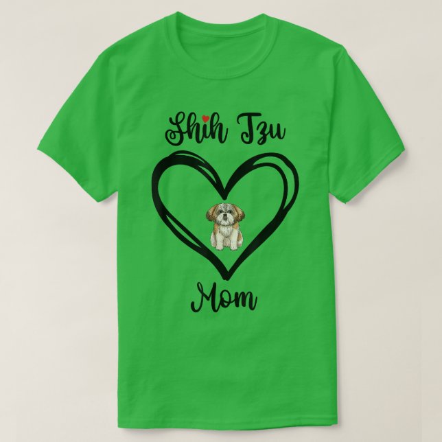Camiseta Shih Tzu Mama I Love My Shih Tzu Mom (Diseño del anverso)