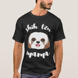 Camiseta Shih Tzu Mama Para Mujeres Perro Madre