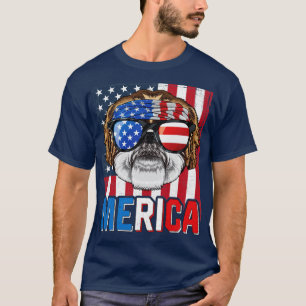 Camiseta Shih Tzu Merica 4 de julio Perro Puppy Pat norteam