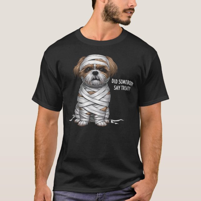 Camiseta Shih Tzu Mummy Halloween Dog (Anverso)