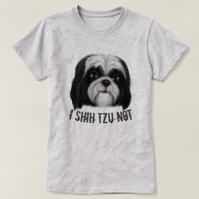 Camiseta Shih Tzu no (Diseño del anverso)