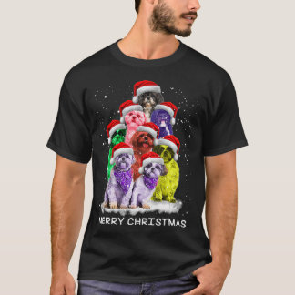Camiseta Shih Tzu Ornament Decoration Christmas Tree Dog Xm