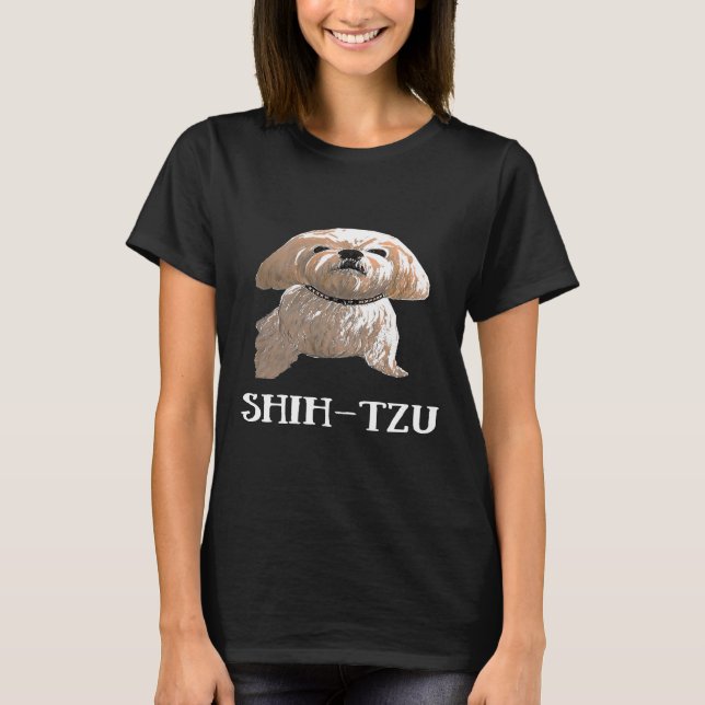 Camiseta Shih Tzu Perro de raza pintado (Anverso)