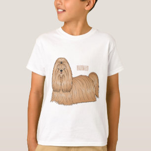 Camiseta Shih tzu personalizado de pelo largo ilustracion