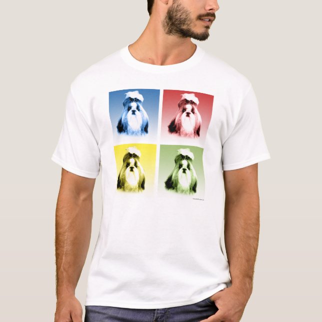 Camiseta Shih Tzu Pop Art (Anverso)