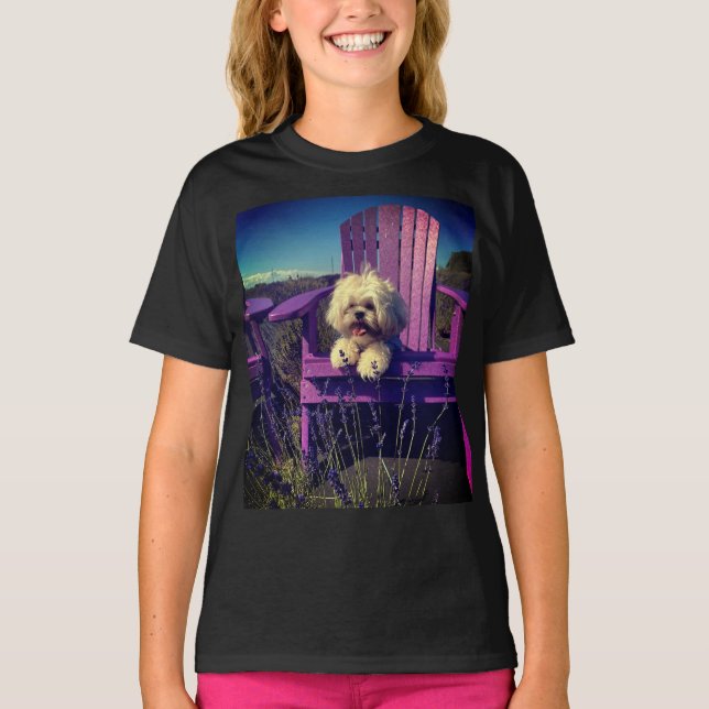 Camiseta Shih Tzu Relaxing in the Sun (Dogs, Puppy) (Anverso)