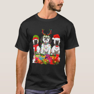 Camiseta Shih Tzu Santa Hat Perro Noches