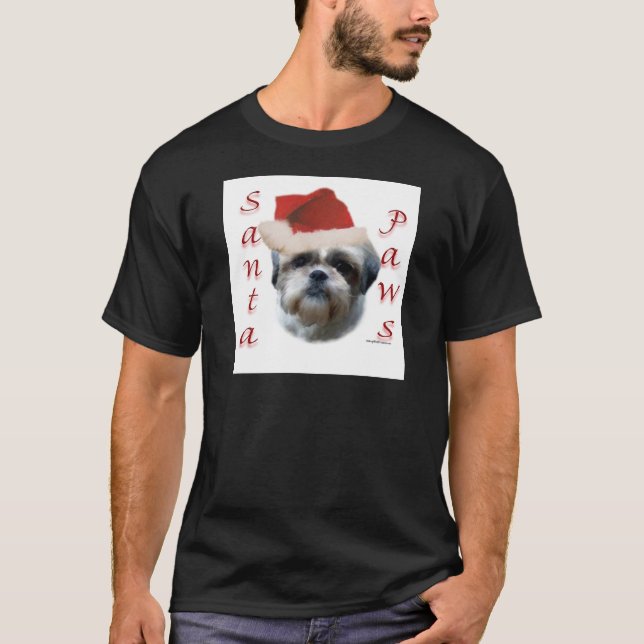 Camiseta Shih Tzu Santa Paws (Anverso)