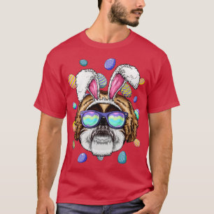 Camiseta Shih Tzu Semana Santa Bunny Ears Dog Gracioso Huev