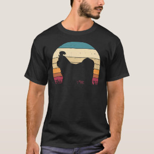 Camiseta Shih Tzu Silhouette Sunset Retro Mascota Dueño del