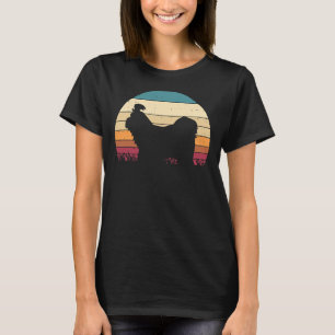 Camiseta Shih Tzu Silhouette Sunset Retro Mascota Dueño del