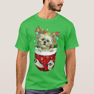 Camiseta Shih Tzu Snow Pocket Dogs Navidades Pocket