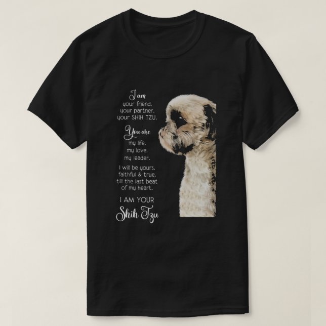 Camiseta Shih Tzu Soy tu amigo (Diseño del anverso)