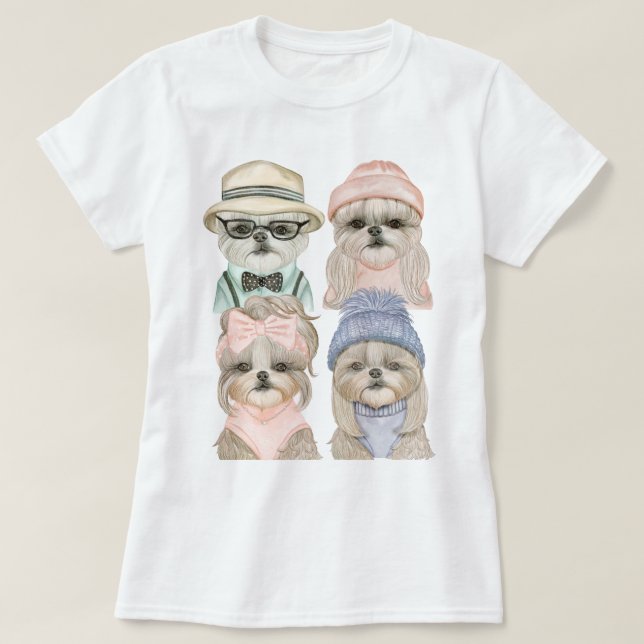Camiseta Shih Tzu T-Shirt (Diseño del anverso)