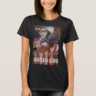Camiseta Shih Tzu Una nación bajo la bandera de Dios: Shih 