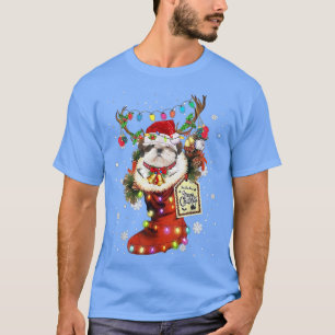 Camiseta Shih Tzu Xmas Boot Christmas Sock Winter Snow 