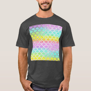 Camiseta Shimmery Rainbow Glitter Mermaid Scales 19