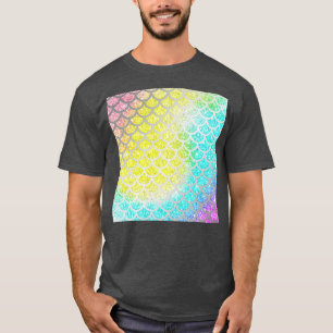 Camiseta Shimmery Rainbow Purpurina Mermaid Scales 18